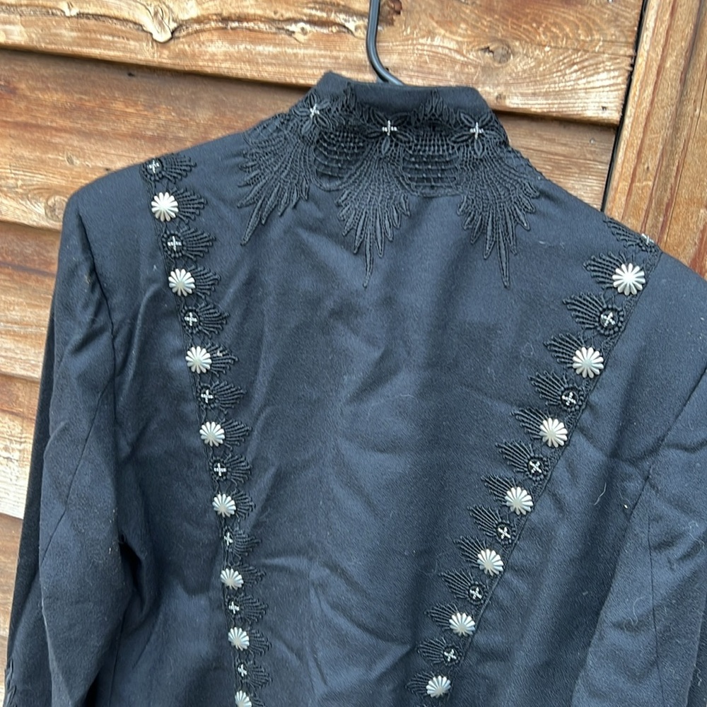 Vintage Ren Ellis Western-Style Embroidered Black Jacket - Picture 9 of 13